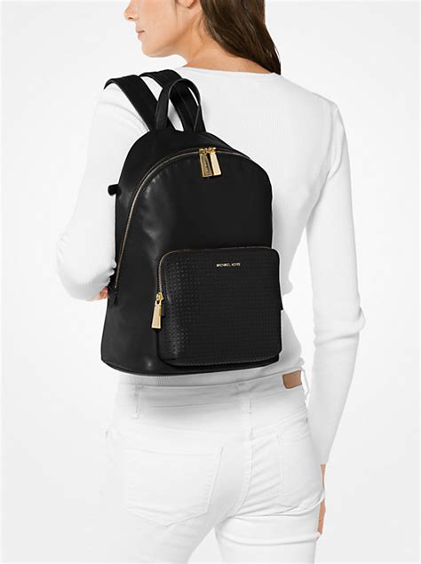 michael michael kors wythe large perforated leather backpack|Michael Kors Wythe Large Backpack .